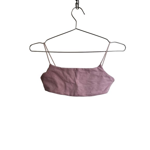 Nia Bra Womens XS Pink Barely There Bralette Stretch Spaghetti Straps Bandeau - Picture 2 of 6